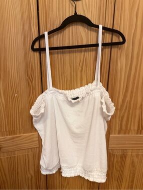 J crew White Women's Smocked Strap Tank Top